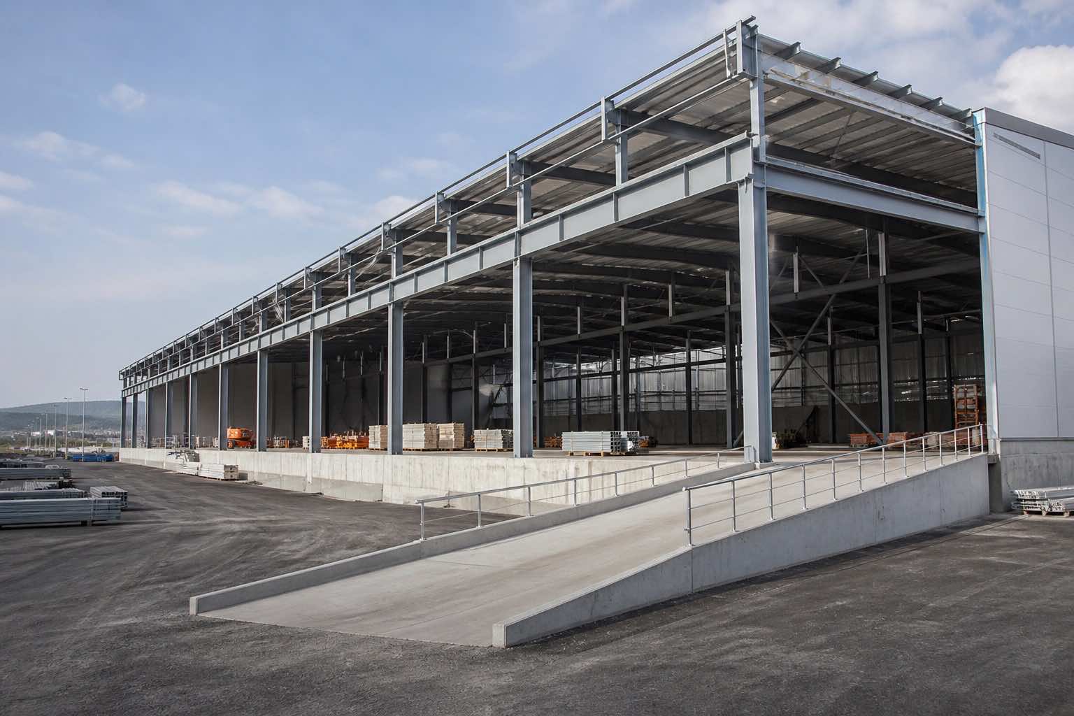 Depo ve endüstriyel yapı inşaatı için temsili proje görünümü